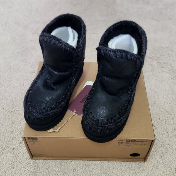 Mou Eskimo 18 With Rhinestones Logo Ankle Boot Women Size EU 37 - Picture 3 of 10